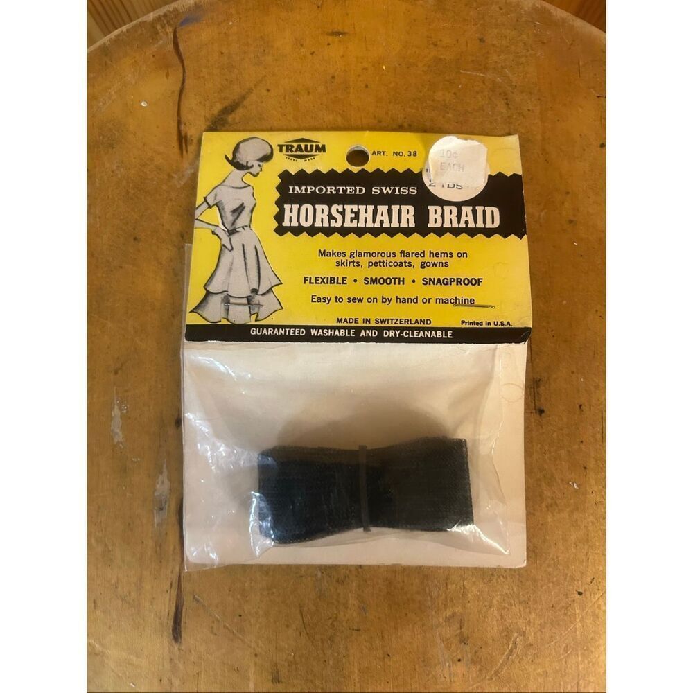 Vintage Traum imported Swiss horse hair braid Sealed (5570)